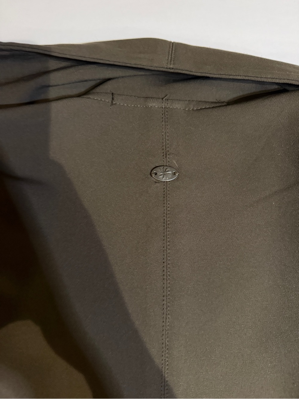 Athleta Asymmetric Zip Olive Green Jacket - Picture 6 of 7